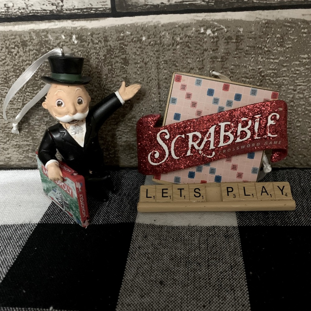 Scrabble & Monopoly Game Lovers Ornaments